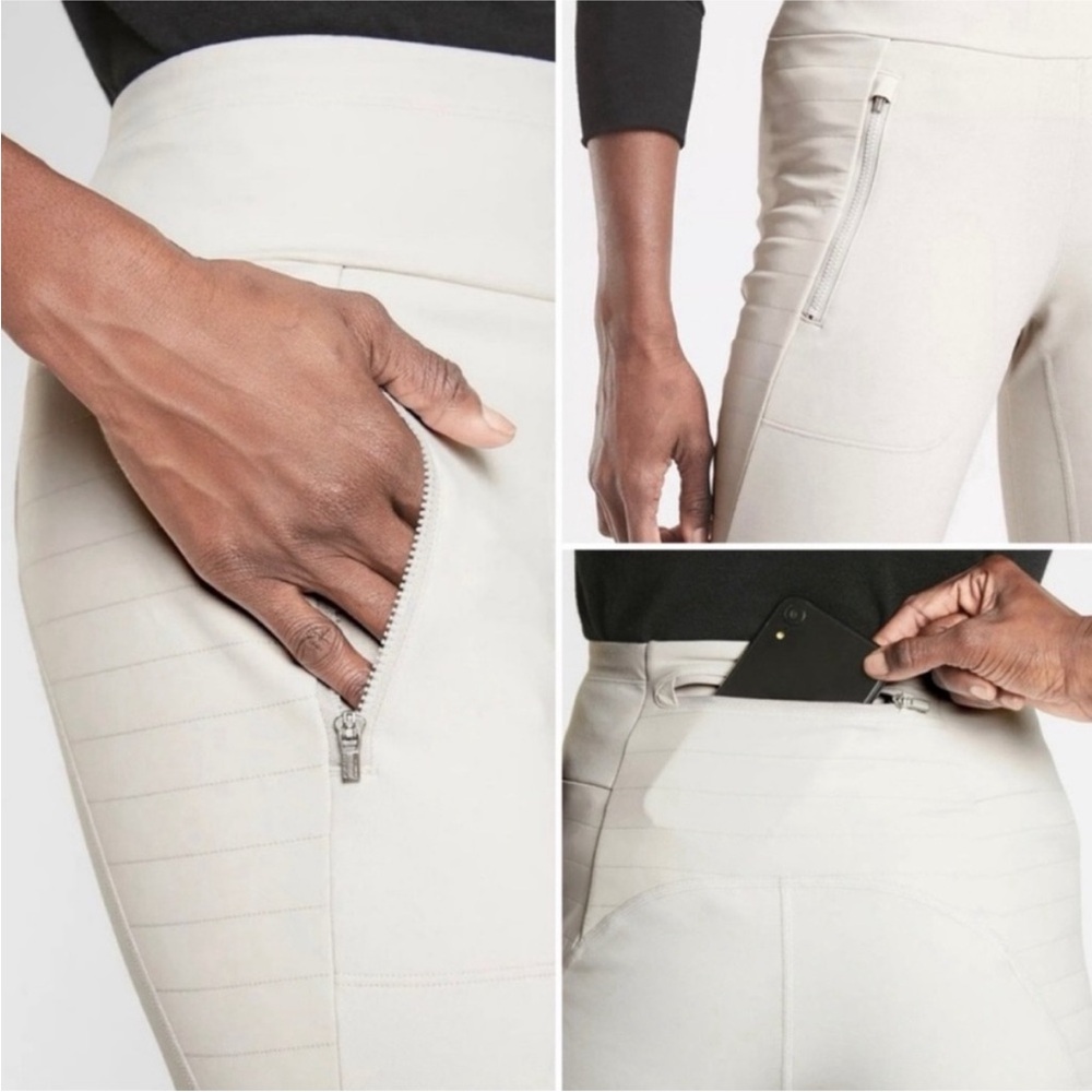 Athleta Peak Hybrid Fleece Tight Birch Grey - Picture 2 of 2